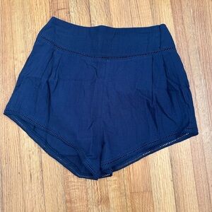 Free People Intimately Shorts SZ S Blue Lightweight Elastic Waist Lounge (O)